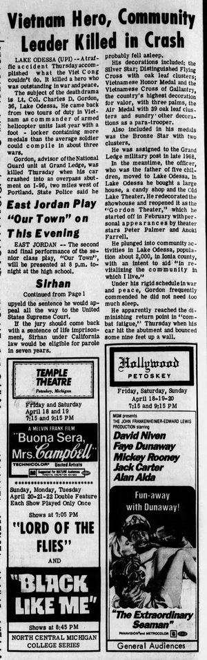 Lake Theatre - April 1969 Former Operator Passes Away
